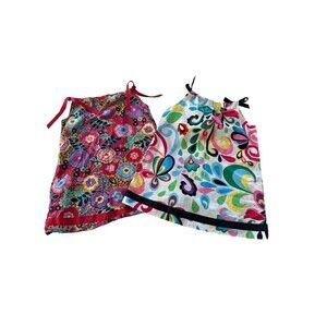 Hanna Andersson Girls 110 (5) Lightweight Cotton Tie Strap Multicolor Dress Summ